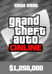 Grand Theft Auto Online $1,250,000 Great White Shark Cash Card Rockstar Key