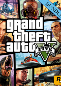 Grand Theft Auto V + Megalodon Shark Cash Card Bundle Rockstar Key