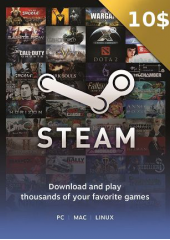 Steam Wallet Card 10 USD Global Activation Cod