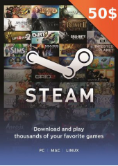 Steam Wallet Card 50 USD Global Activation Code
