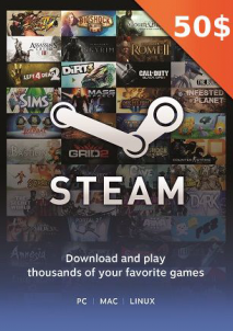 Steam Wallet Card 50 USD Global Activation Code